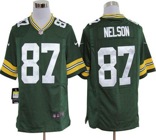 Nike Green Bay Packers #87 Jordy Nelson Green Team Color Men's Stitched NFL Game Jersey