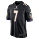 Men's Baltimore Ravens Rashod Bateman Nike Black Game Player Jersey