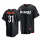 Men's Baltimore Orioles #31 Cedric Mullins 2023 City Connect Black Cool Base Jersey