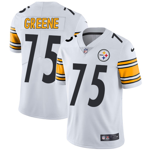 Men's Nike Pittsburgh Steelers #75 Joe Greene White Stitched NFL Vapor Untouchable Limited Jersey