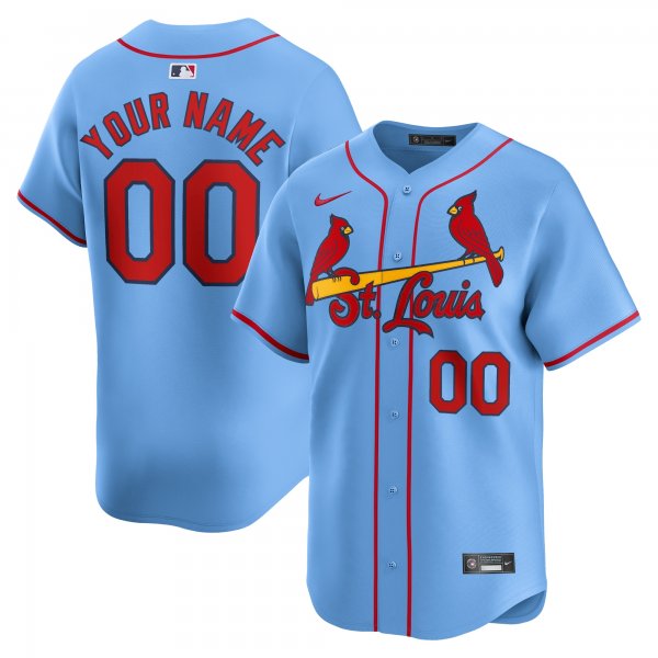 Men's St. Louis Cardinals  Nike Light Blue  Alternate Limited Custom Jersey