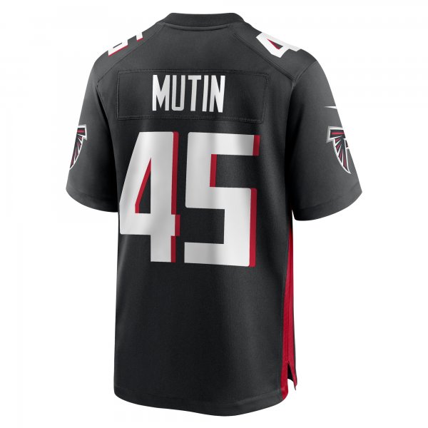 Men's Atlanta Falcons Donavan Mutin Nike  Black  Game Jersey