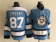 Men's Pittsburgh Penguins #87 Sidney Crosby Blue Throwback NHL Jersey