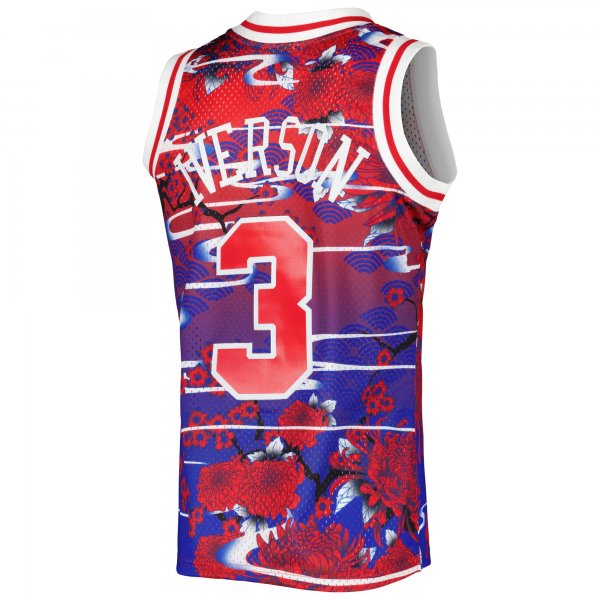 Men's Philadelphia 76ers Allen Iverson Mitchell & Ness Red 1996/97 Hardwood Classics Lunar New Year Swingman Jersey