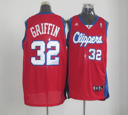 Men's Los Angeles Clippers #32 Blake Griffin Red Mesh Men's Los Angeles Clippers On Front Stitched NBA Jersey