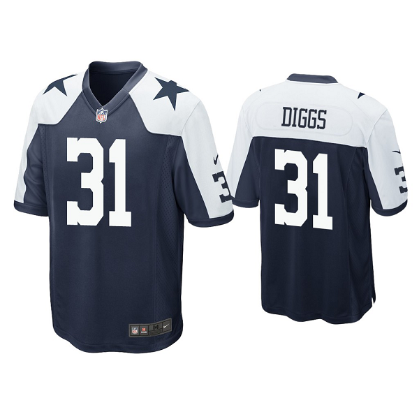 Men's #31 Trevon Diggs Dallas Cowboys Navy 2020 NFL Draft Alternate Game Jersey