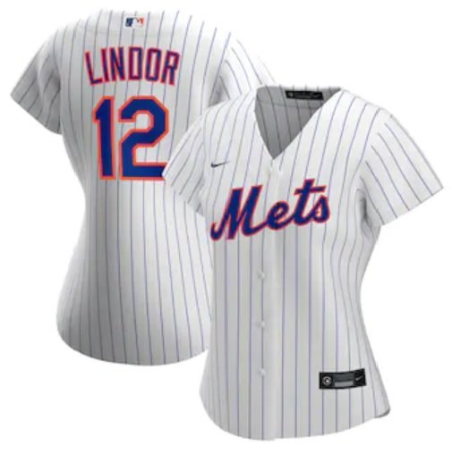 Women's New York Mets #12 Francisco Lindor Nike White Home Replica Player Jersey