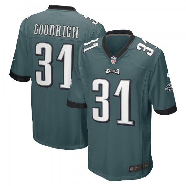 Men's Philadelphia Eagles Mario Goodrich Nike Midnight Green Game Player Jersey