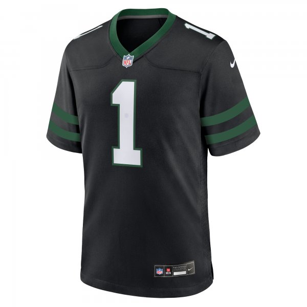 Men's New York Jets Ahmad Sauce Gardner Nike Legacy Black Alternate Game Jersey