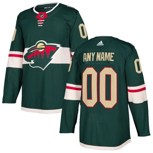 Youth Adidas Minnesota Wild Green Home NHL Customized Jersey