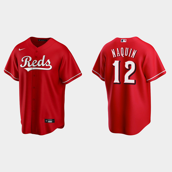 Men's Cincinnati Reds #12 Tyler Naquin Scarlet MLB Jersey