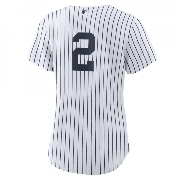 Women's New York Yankees Derek Jeter Nike White/Navy Home Replica Player Jersey