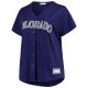 Women's Colorado Rockies Purple Plus Size Alternate Replica Team Jersey