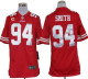 Nike San Francisco 49ers #94 Justin Smith Red Team Color With C Patch Men's Stitched NFL Game Jersey