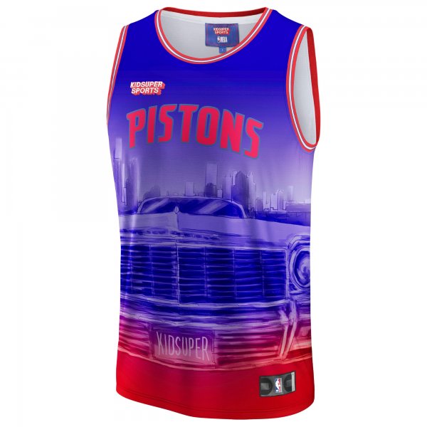 Unisex Detroit Pistons NBA & KidSuper Studios by Fanatics Red Hometown Jersey