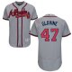 Atlanta Braves #47 Tom Glavine Grey Flexbase Collection Stitched MLB Jersey