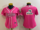 Women's Miami Dolphins Blank Pink Stitched Baseball Cool Base Jersey