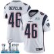 Men's Nike NFL New England Patriots #46 James Develin Limited Road White Vapor Untouchable Super Bowl LII Jersey