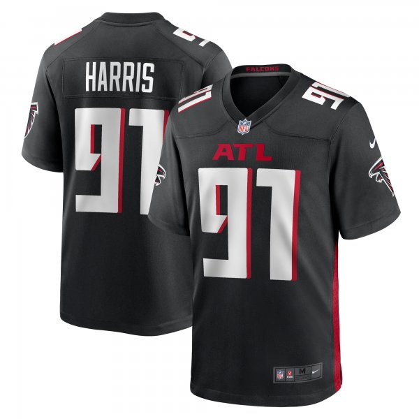 Men's Atlanta Falcons Demone Harris Nike  Black  Game Jersey