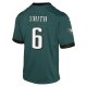 Youth Philadelphia Eagles DeVonta Smith Nike Midnight Green Game Jersey