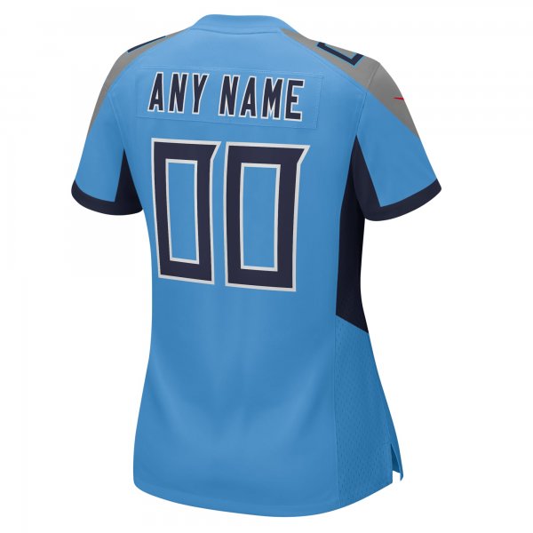 Women's Nike Light Blue Tennessee Titans Alternate Custom Game Jersey