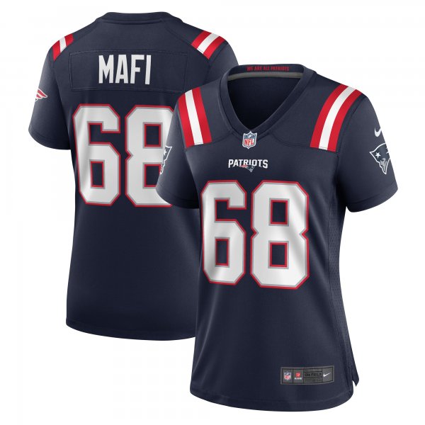 Women's New England Patriots Atonio Mafi Nike  Navy Team Game Jersey