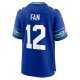 Men's Seattle Seahawks 12s Nike Royal Throwback Player Game Jersey