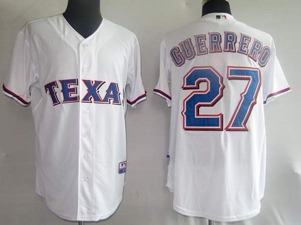 Texas Rangers #27 Vladimir Guerrero Stitched White MLB Jersey