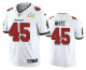 Men's Tampa Bay Buccaneers #45 Devin White White 2021 Super Bowl LV Vapor Untouchable Stitched Nike Limited NFL Jersey