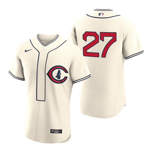 Men's MLB Chicago Cubs Seiya Suzuki #27 2022 Field of Dreams Cream Jersey