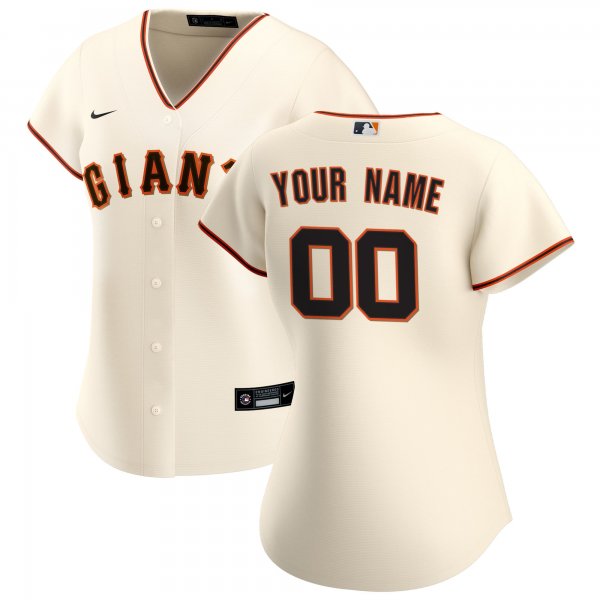 Women's San Francisco Giants Nike Cream Home Replica Custom Jersey