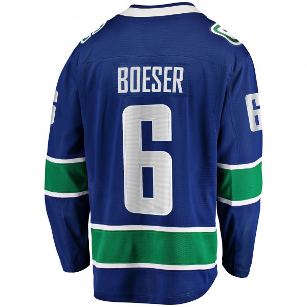 Men's Vancouver Canucks Brock Boeser Fanatics Blue Home Breakaway Jersey