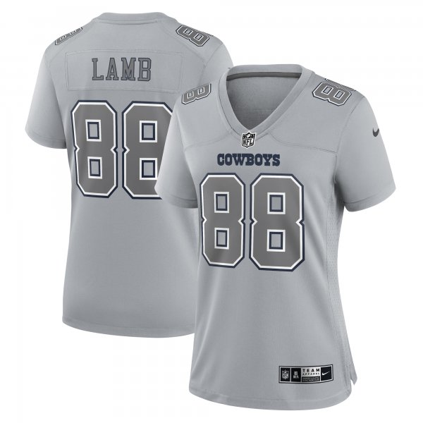 Women's Dallas Cowboys CeeDee Lamb Nike Gray Atmosphere Fashion Game Jersey