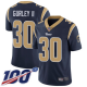 Los Angeles Rams #30 Todd Gurley II Navy Blue Team Color Men's Stitched NFL 100th Season Vapor Limited Jersey