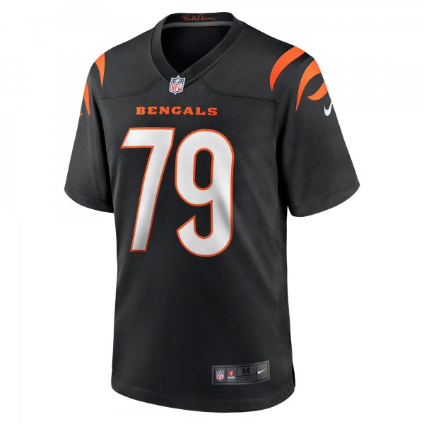 Men's Cincinnati Bengals Jackson Carman Nike Black Game Jersey