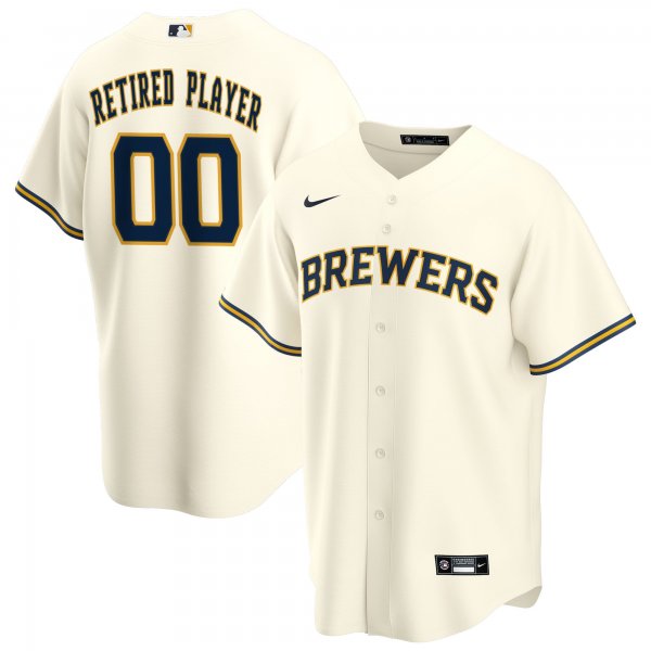 Men's Milwaukee Brewers Nike Cream Home Pick-A-Player Retired Roster Replica Jersey