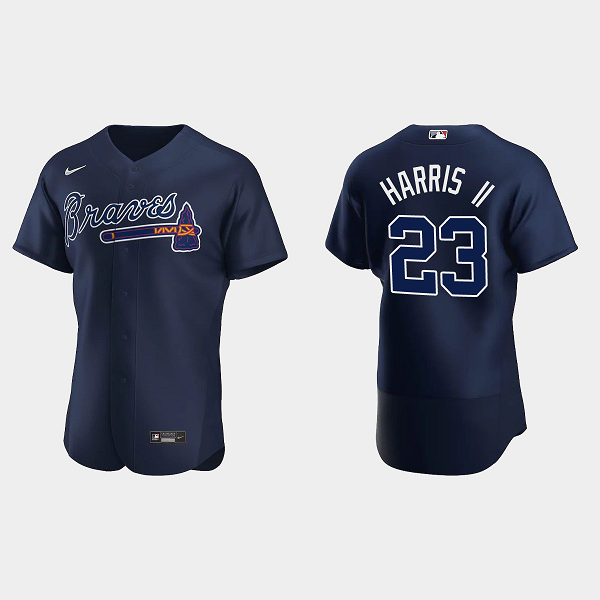 Men's Atlanta Braves #23 Michael Harris II Flex Base MLB Jersey - Navy