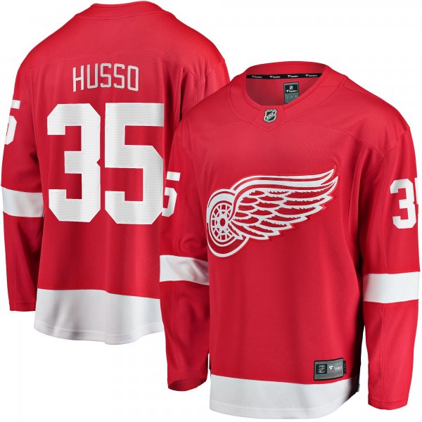 Men's Detroit Red Wings Ville Husso Fanatics Red Home Breakaway Player Jersey