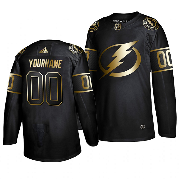 Adidas Lightning Custom Men's 2019 Black Golden Edition Stitched NHL Jersey